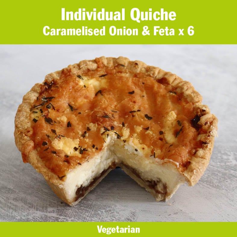 Caramelised Onion & Feta quiche